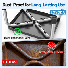 Loyoda non-slip rubber feet detail anchoring stool for added safety
