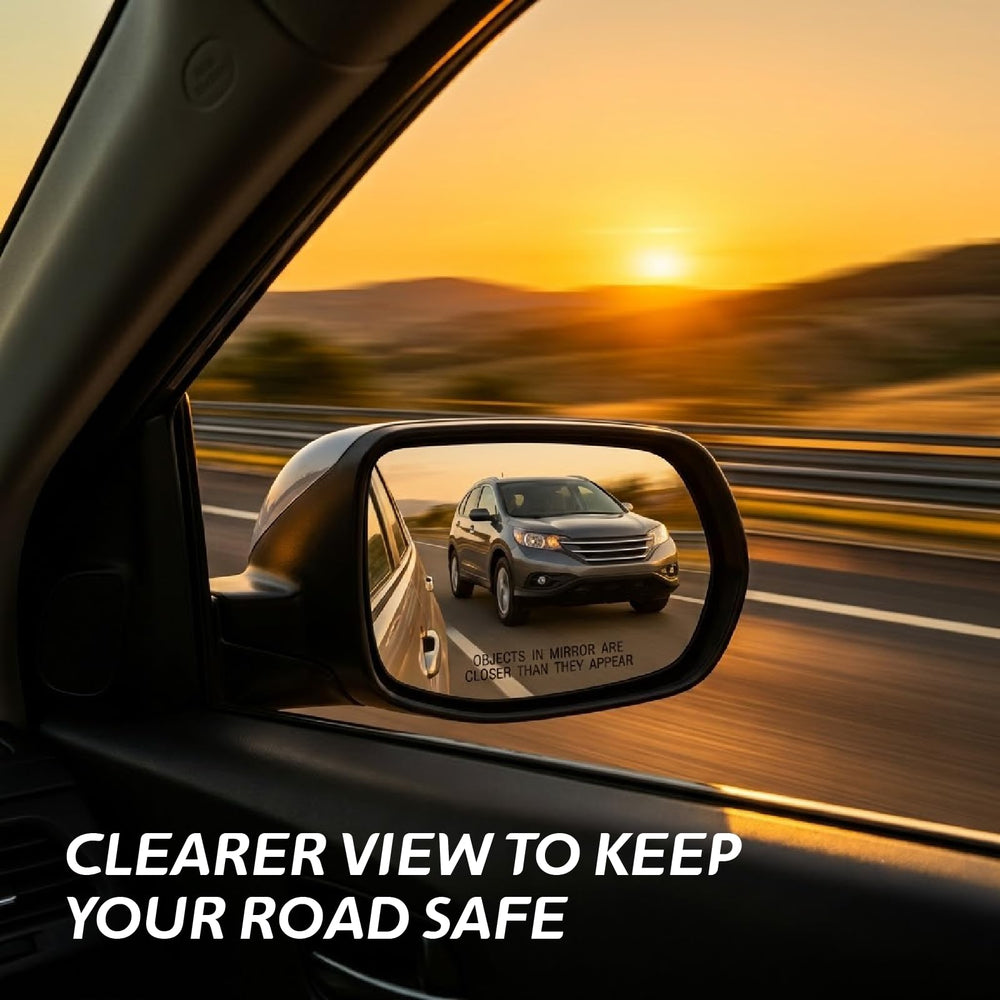 Lqito mirror on vehicle in traffic showing visibility benefit safer lane changes
