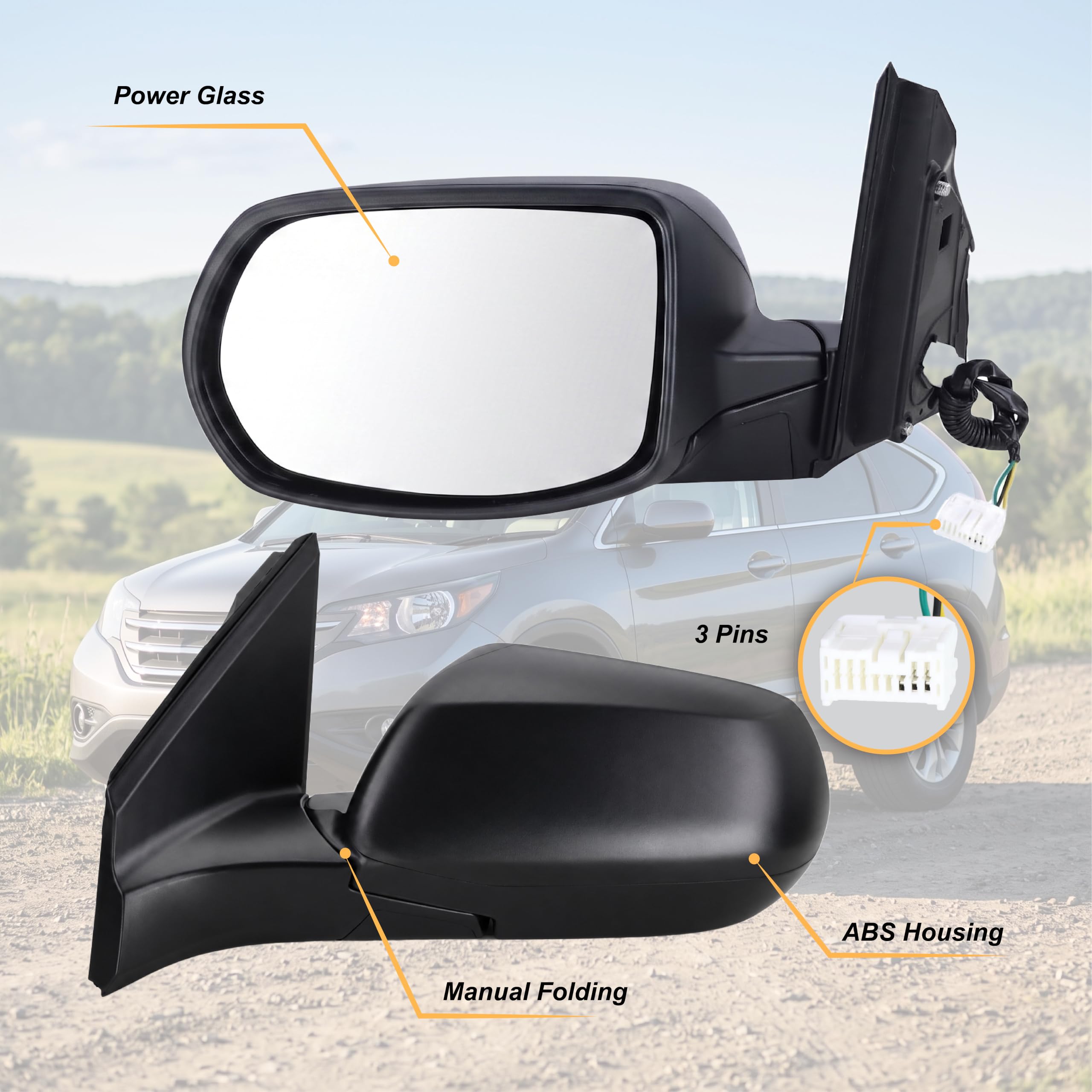 Lqito mirror close-up glass detail demonstrating distortion-free clarity
