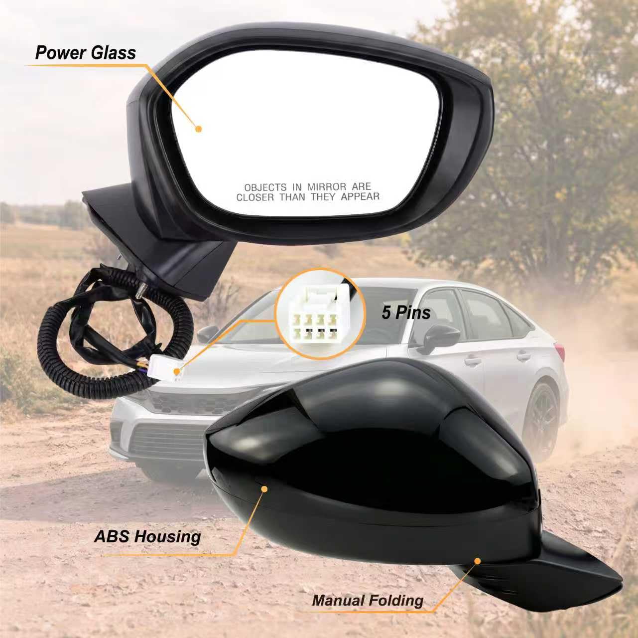 Lqito mirror close-up of polished glass highlighting clearer, distortion-free vision