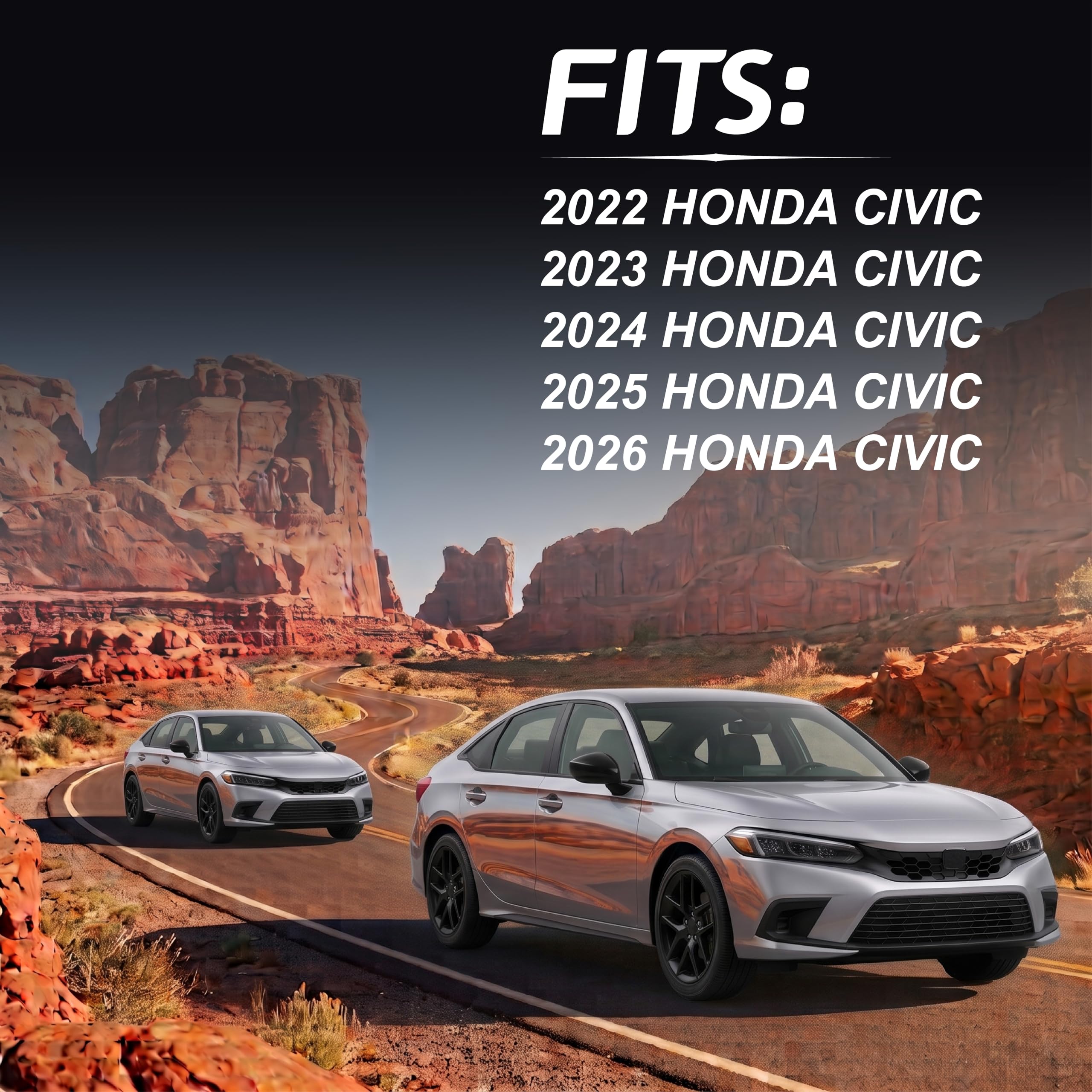 Lqito mirror installed on 2022 Civic showcasing improved side visibility and match