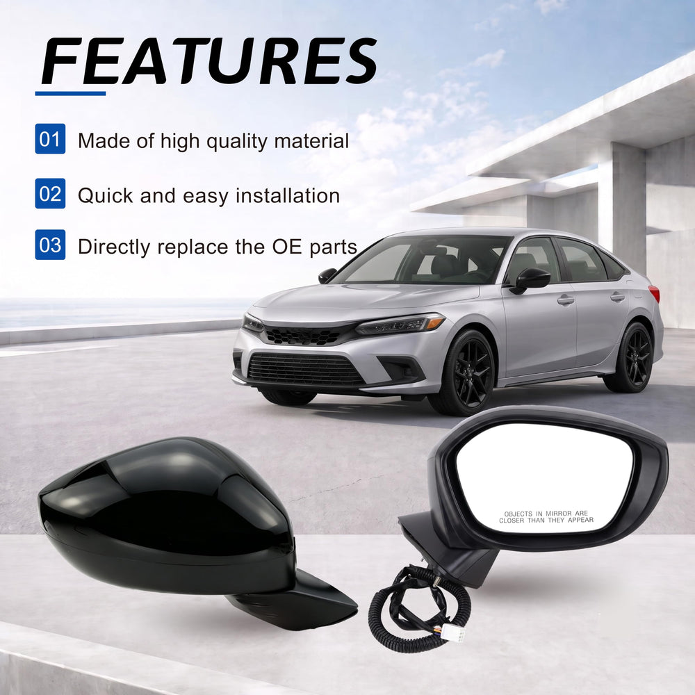 Lqito mirror held in hand to show scale and easy DIY swap convenience