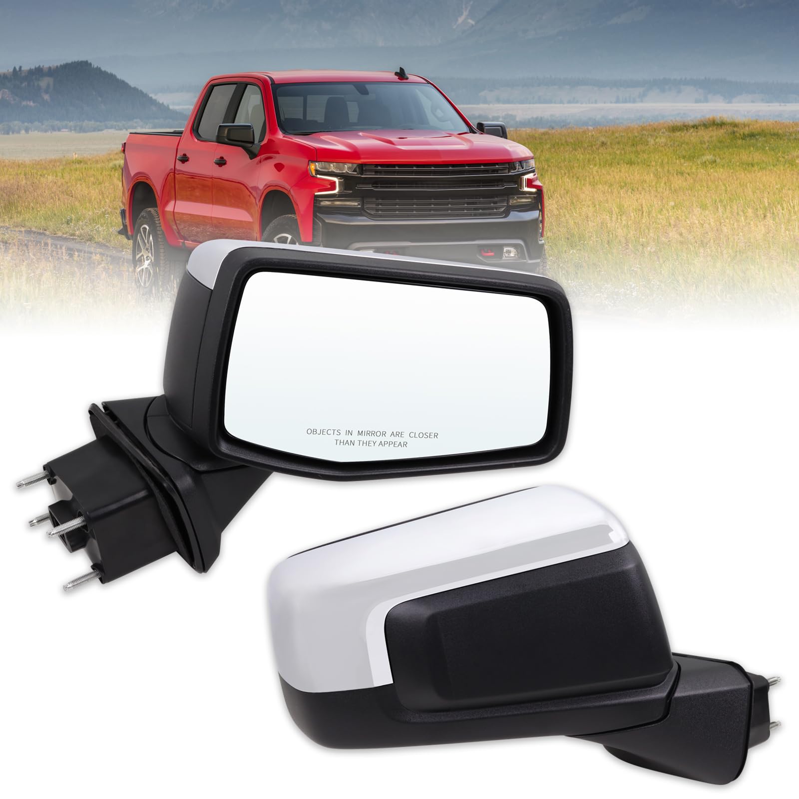 Lqito right passenger mirror front view showing OEM-style fit and finish, improved safety