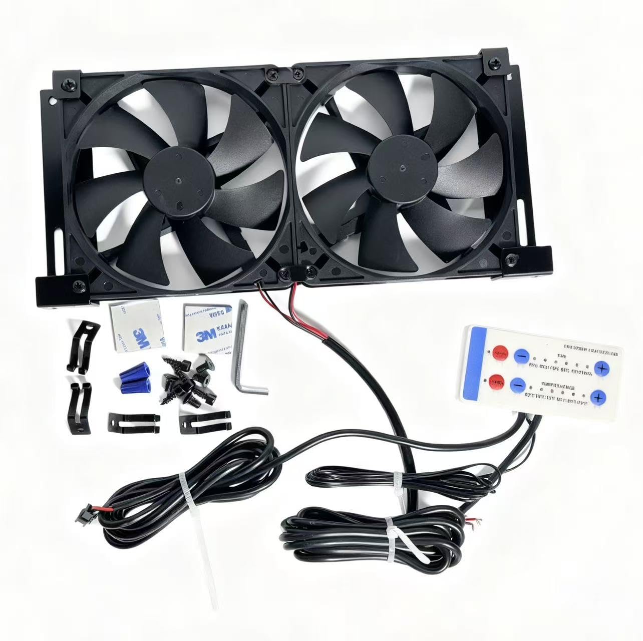 LQLXJDZZ fan mounted on RV side vent demonstrating easy install and improved cooling
