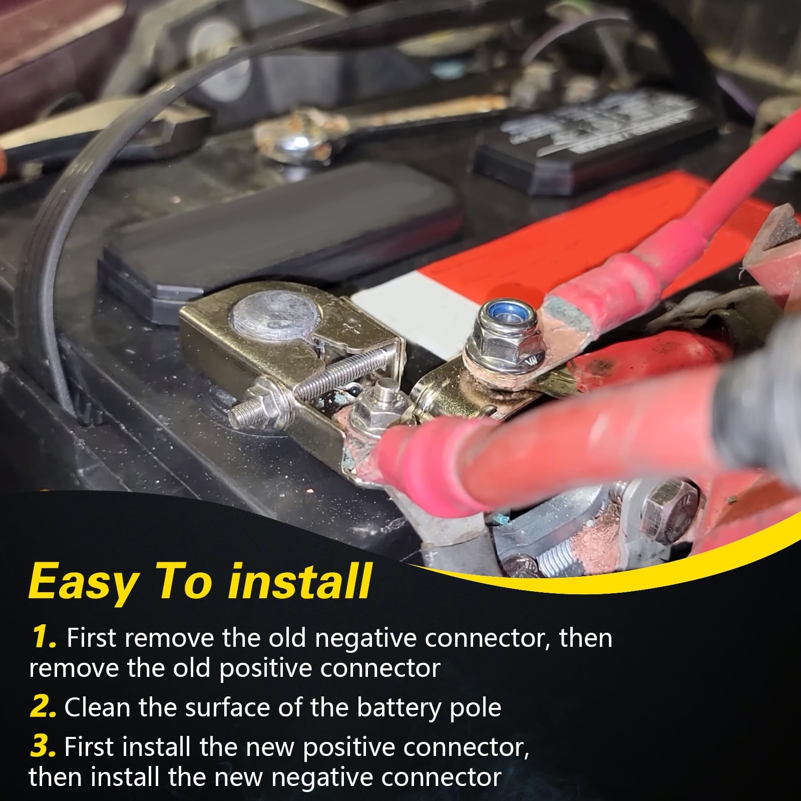 LQYLMY installed on Ford F-150 battery showing direct-fit replacement benefit
