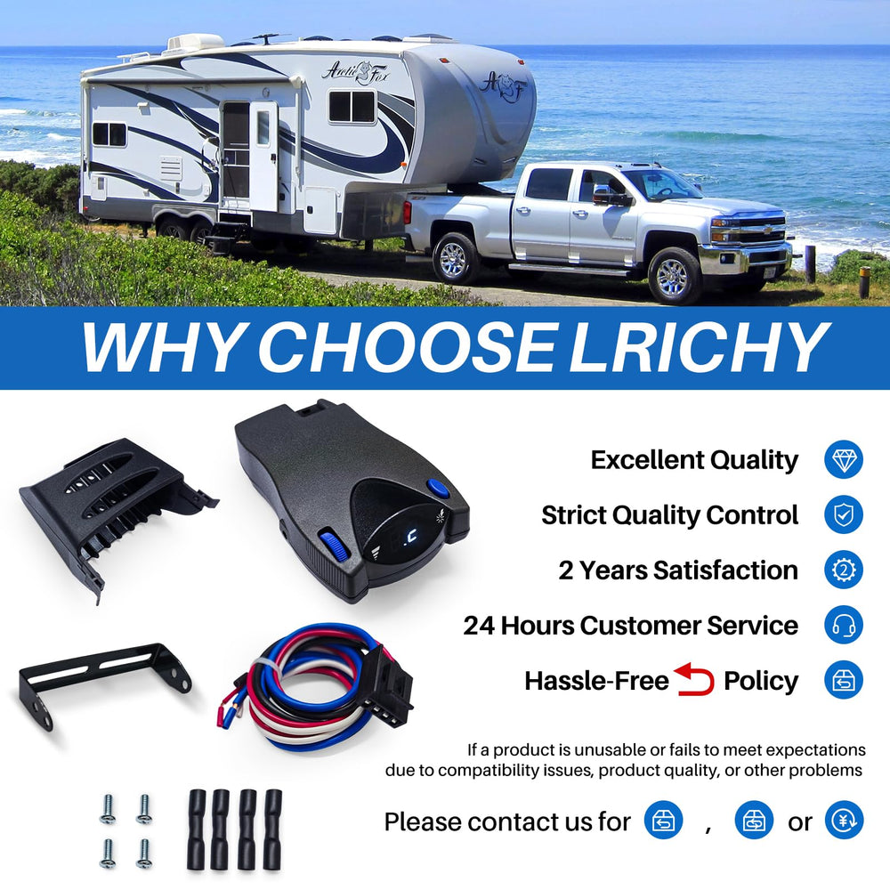 Lrichy next to ruler showing compact size and easy dash-fit benefit