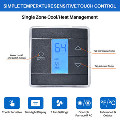 Lrichy touch button close-up demonstrating responsive controls for quick adjustments