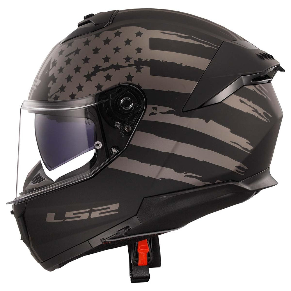 LS2 side profile highlighting Kinetic Polymer Alloy shell and stable high-speed performance