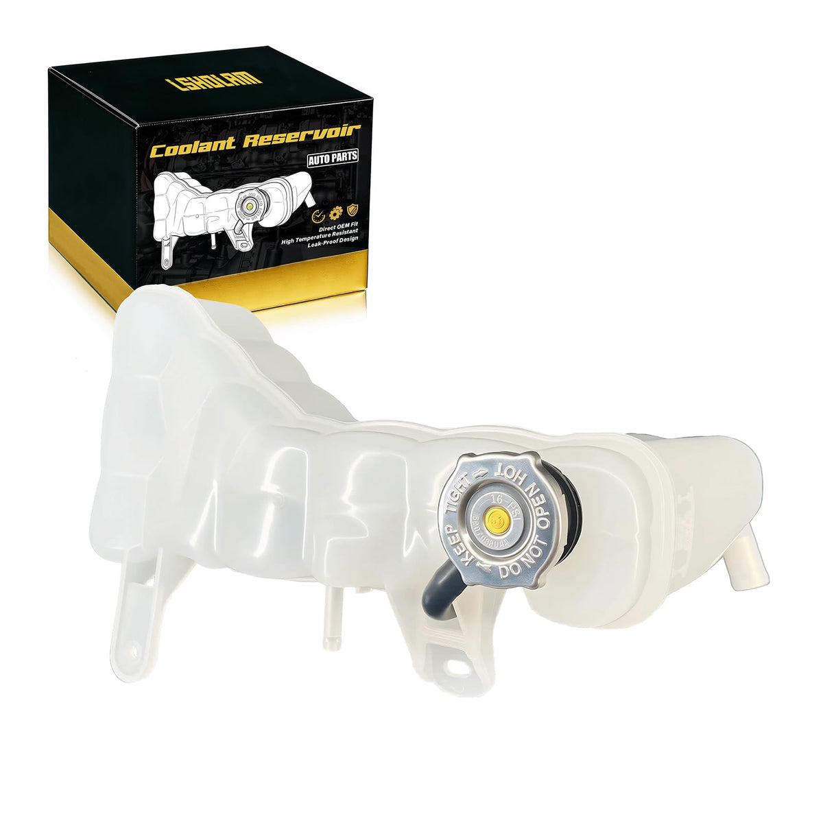 LSHDLAM front view of coolant reservoir tank showing OEM fit and durability