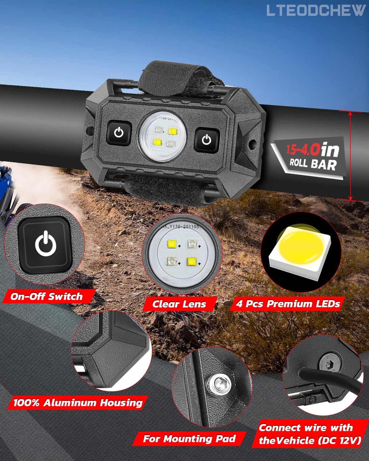 LTEODCHEW lighting an RV interior to show practical cabin illumination benefit