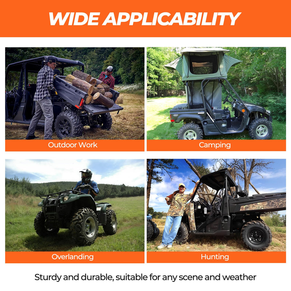 LUBELE anchors on UTV hauling gear illustrating stable load control