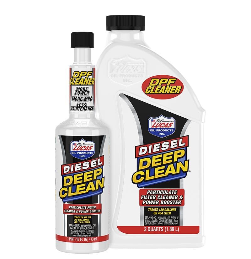 Lucas Oil bottle on truck hood illustrating maintenance ease and uptime benefit