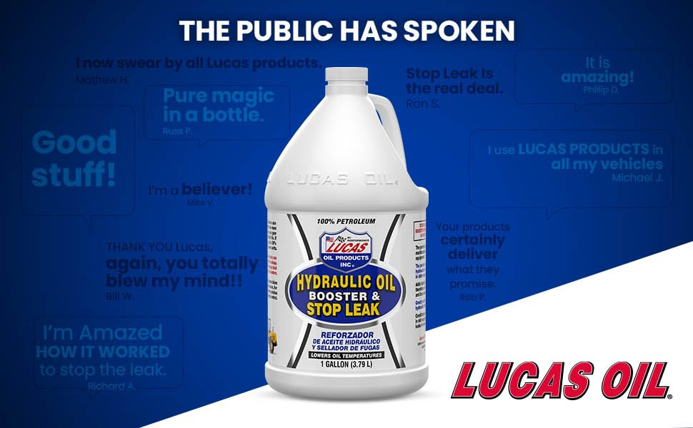 Lucas Oil being added to a reservoir showing in-use application benefit