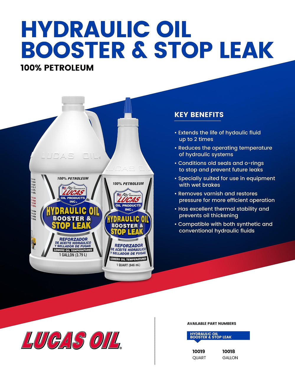Lucas Oil applied on a tractor hydraulic reservoir demonstrating protection
