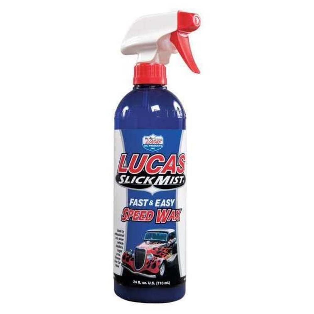 Lucas Oil bottle front view showing label and 24 oz size for shiny finish
