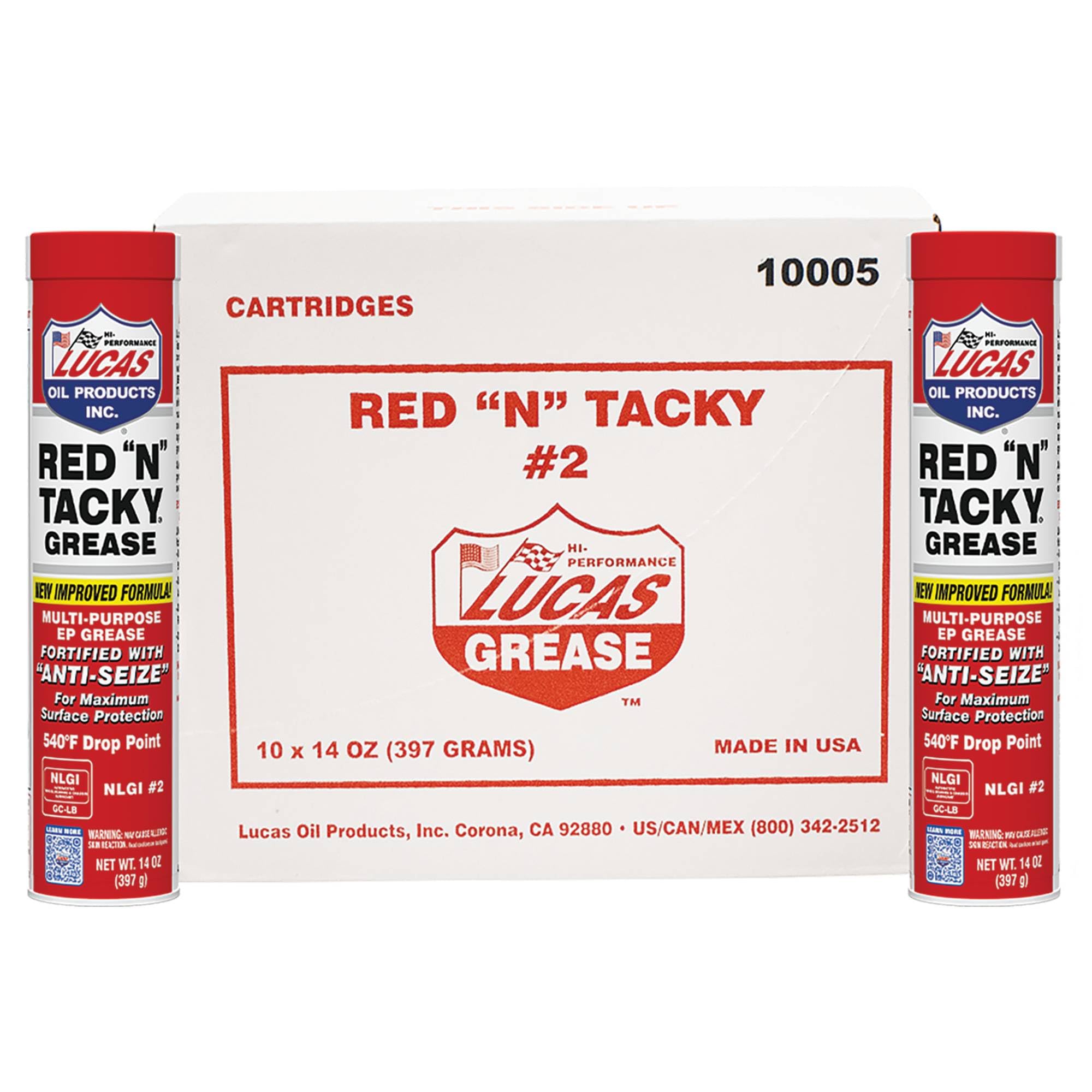 Lucas Oil front packaging showing 10-tube case and clear labeling benefit