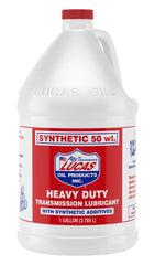 Lucas Oil 50 wt. 4x1 gallon front view showing labeling and durable packaging benefit