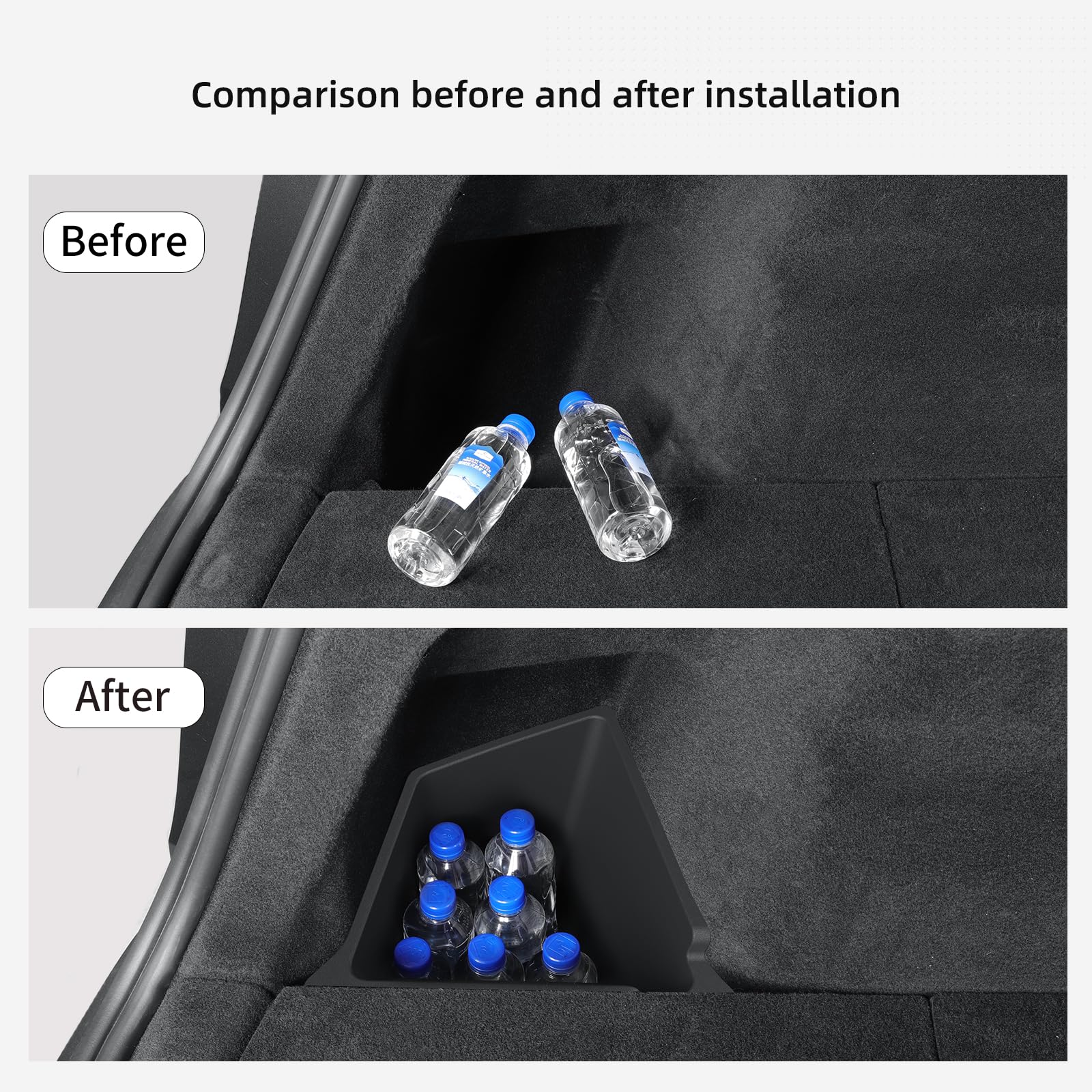 LUCKEASY open lid revealing interior space and easy access to items
