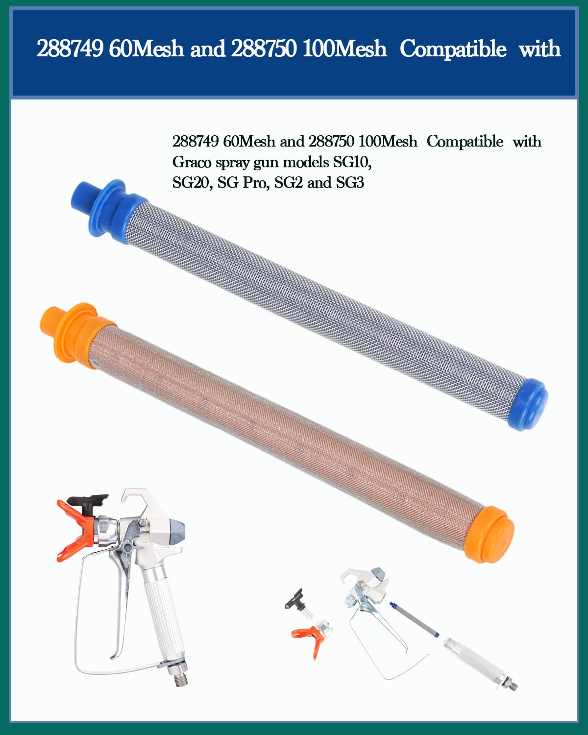 LUCKXUANYUAN filters connected to sprayer in use showing reduced tip clogging