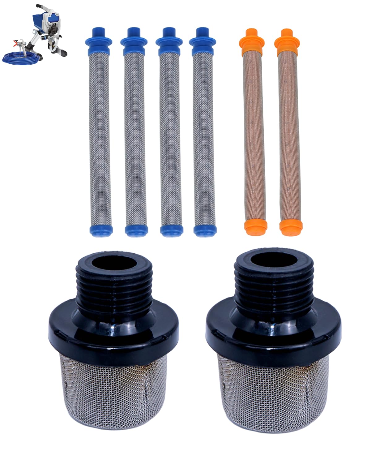 LUCKXUANYUAN filter set front packaging showing full 8-piece kit and benefits
