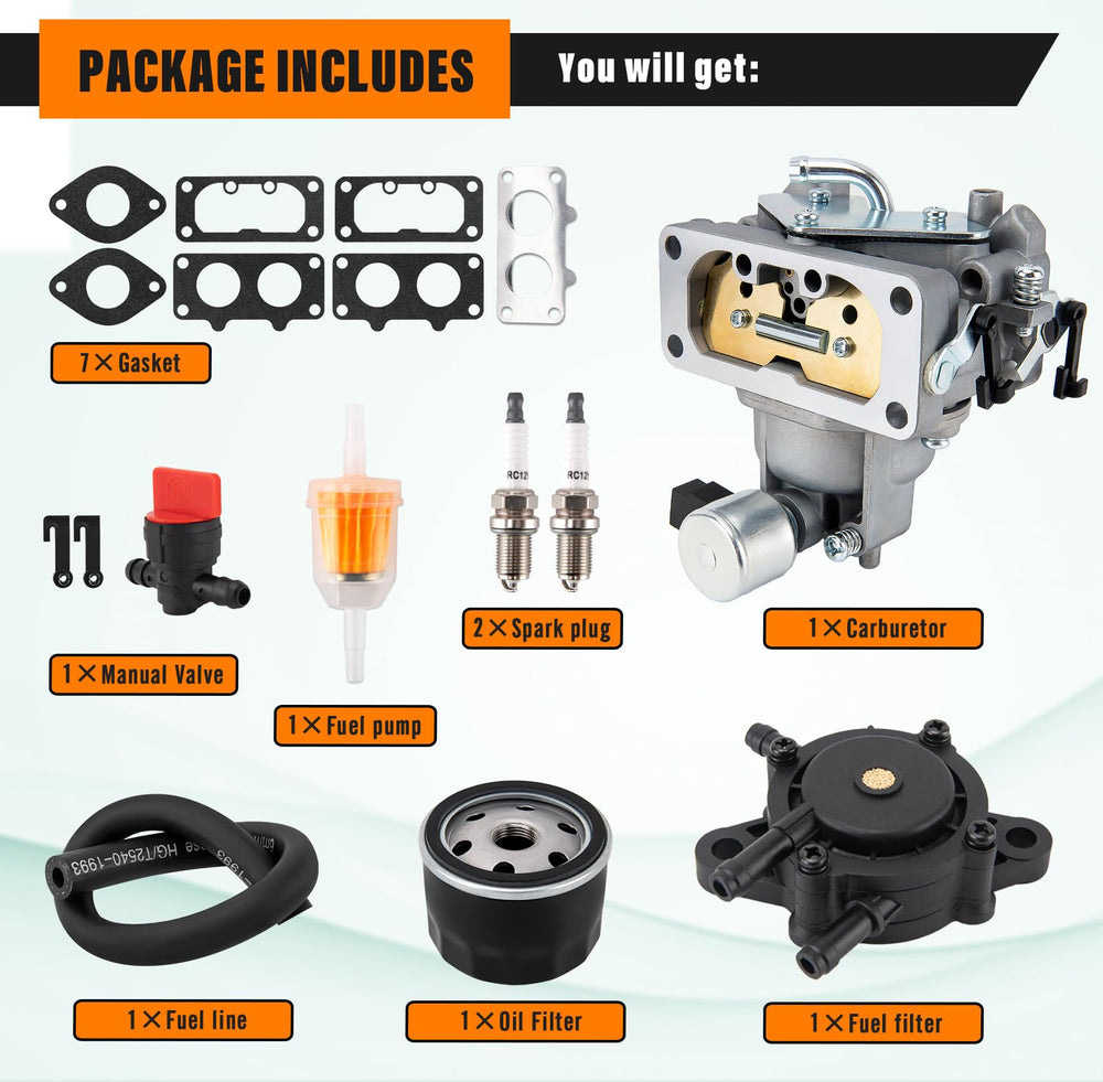 Lucky Seven gasket and accessory kit laid out for complete replacement convenience