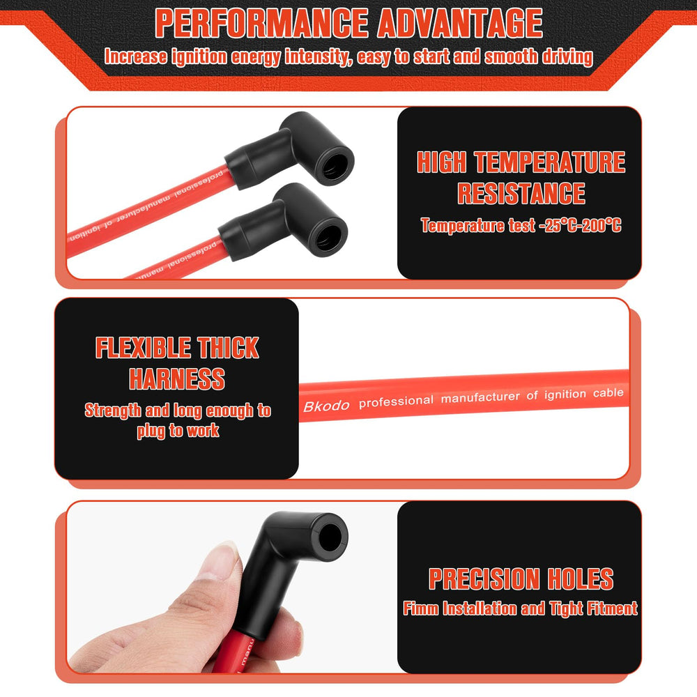 Lucky Seven coil lead and connector photo showing precise fit benefit