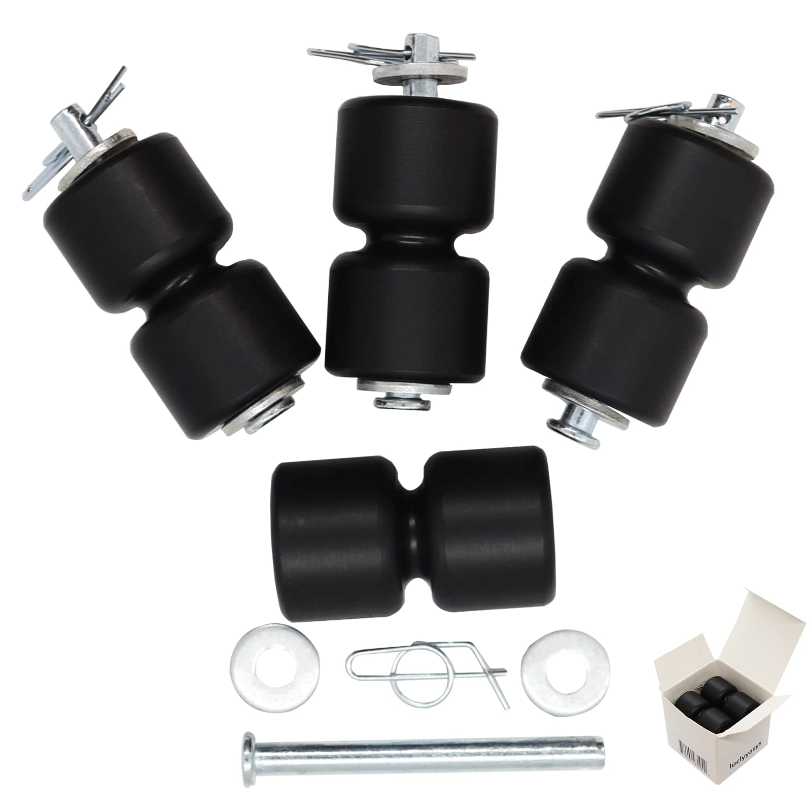 luclyyasys front view of 4-pack roller kit showing complete contents and fit
