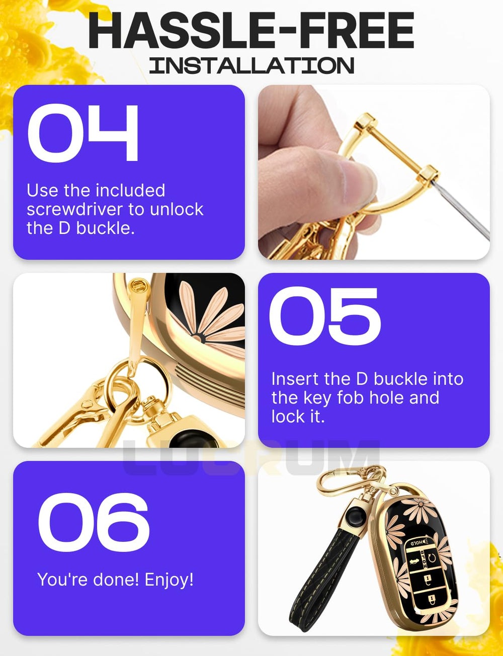 Lucrum key fob next to hand showing scale and comfortable carry benefit