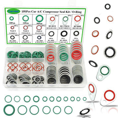 Lucstar front packaging showing complete 195PCS AC seal kit and benefits