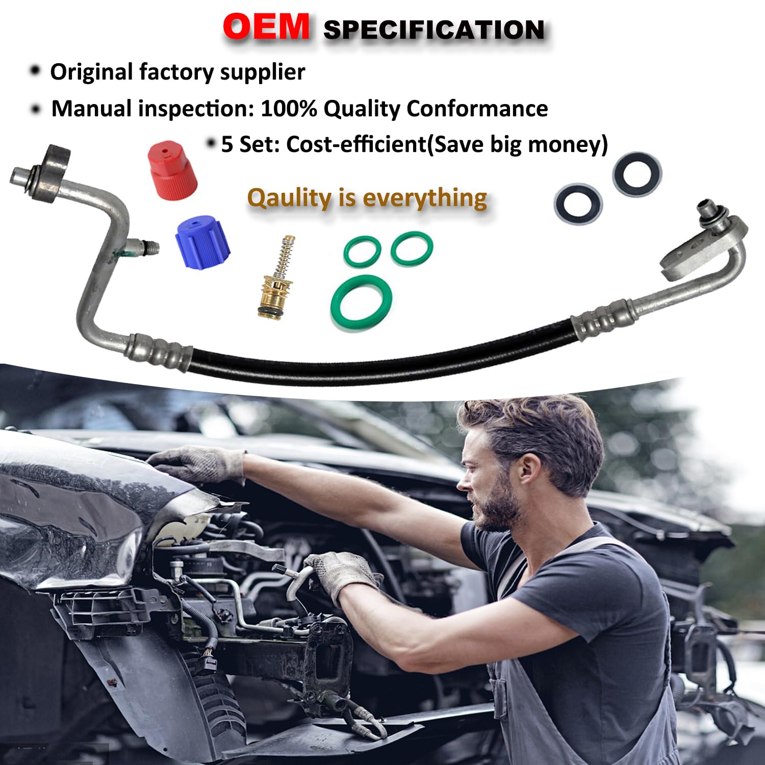 Lucstar open kit spread with rings and washers for instant parts access