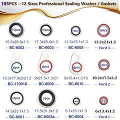 Lucstar organized O‑ring trays displaying size variety for quicker repairs