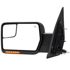 LUCTEND driver side mirror front view showing clean fit and finish for easy replacement