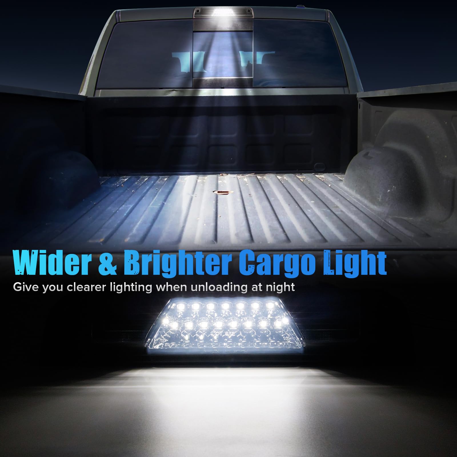 LUDARM mounted on Ram truck rear improving visibility and refreshed appearance