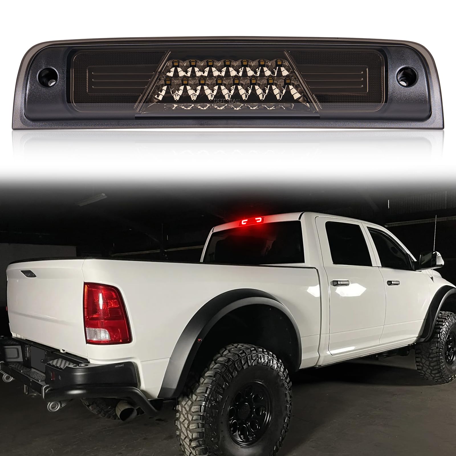 LUDARM third brake light front view showing clean OEM fit and modern look