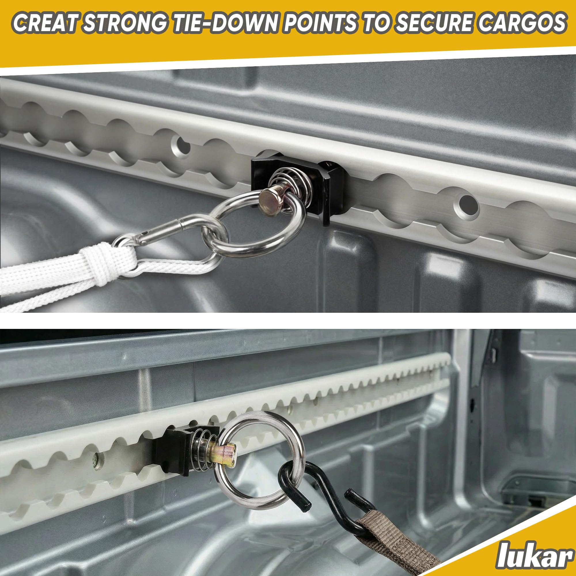 lukar in-use securing a motorcycle providing stable transport hold