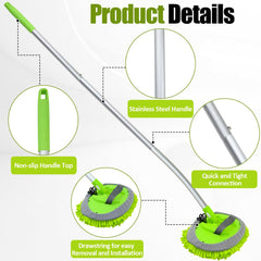 LUKCOZMO chenille bristles close-up demonstrating soft, scratch-free cleaning
