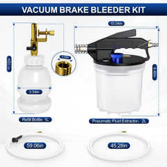 Luney 2L vacuum collection jar close-up showing clear markings and leakproof cap