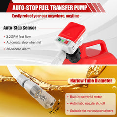 Luney nozzle close-up with auto-stop sensor preventing spills