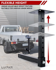 Lupar close-up of adjustable height mechanism highlighting easy positioning and strength