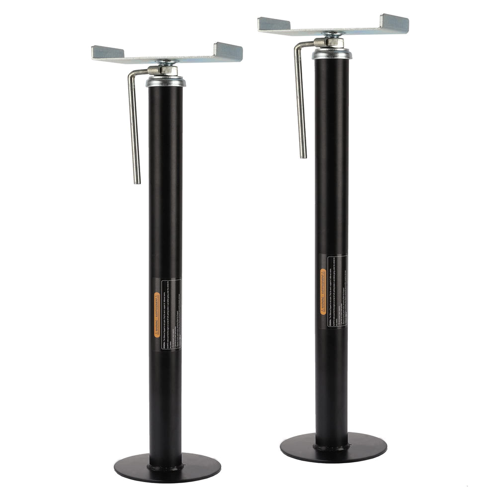 LUSHIH front view of both stabilizer jacks showing hardware and finish for secure support