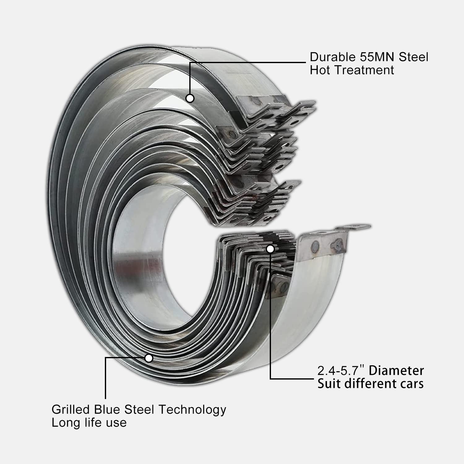 LUTIFIX piston next to ruler demonstrating 62–145mm range for correct fitment