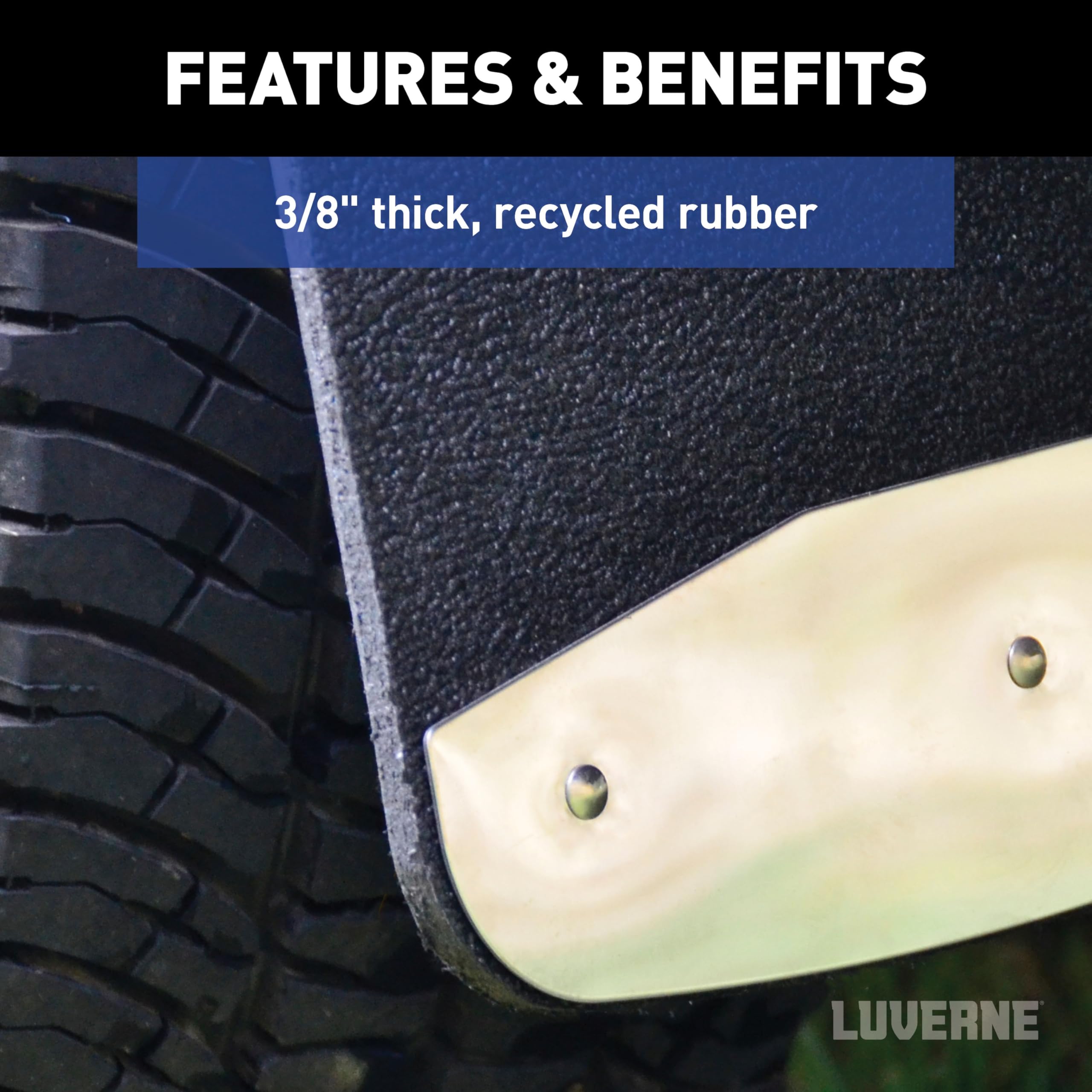 LUVERNE mud guard mounted front on truck preventing debris