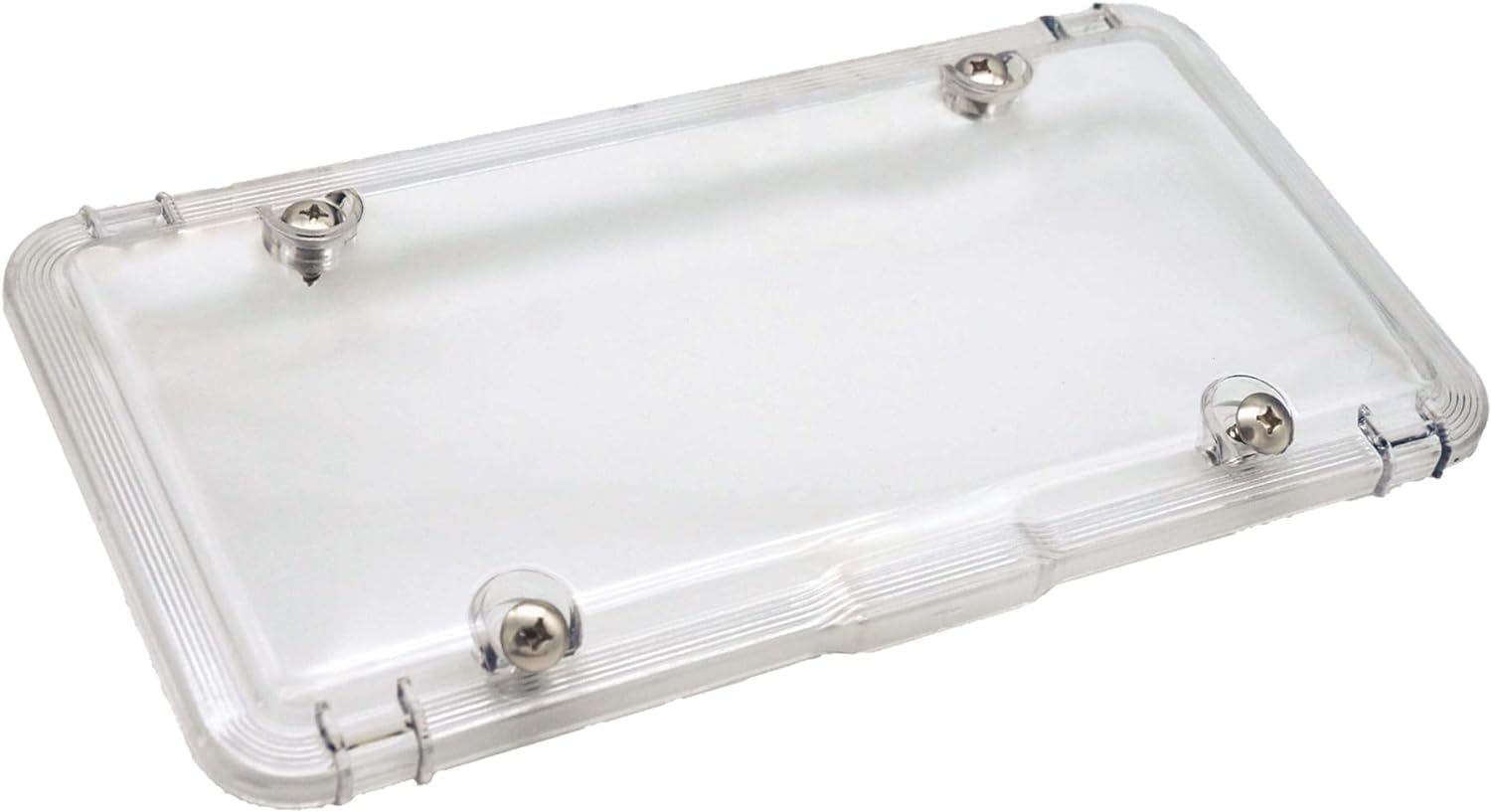 Luxe Shield front cover on license plate showing crystal-clear visibility benefit