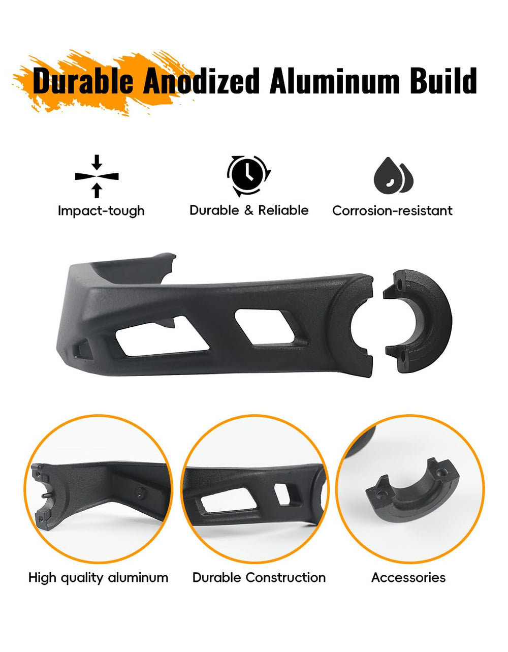 LUXEMOTO anodized finish detail showing corrosion resistance and durable coating