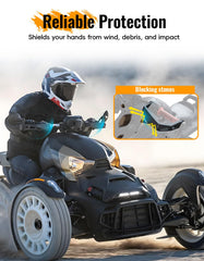 LUXEMOTO side profile of handguard highlighting aerodynamic shape and strength