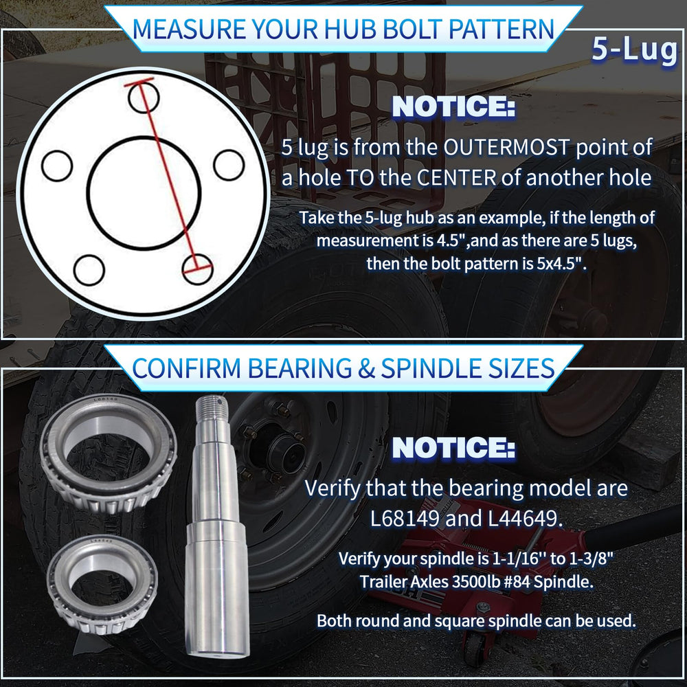 LUXTRKSTO dust cap and spindle nut close-up for secure fit and easy assembly