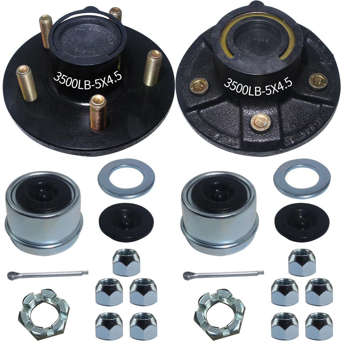 LUXTRKSTO front view of hub kit showing complete assembly and quick install benefit