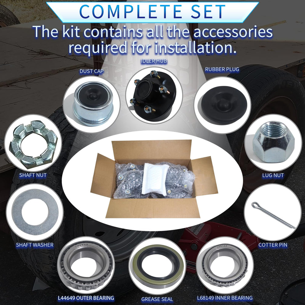 LUXTRKSTO laid out hardware and accessories for a complete no-extra-parts install