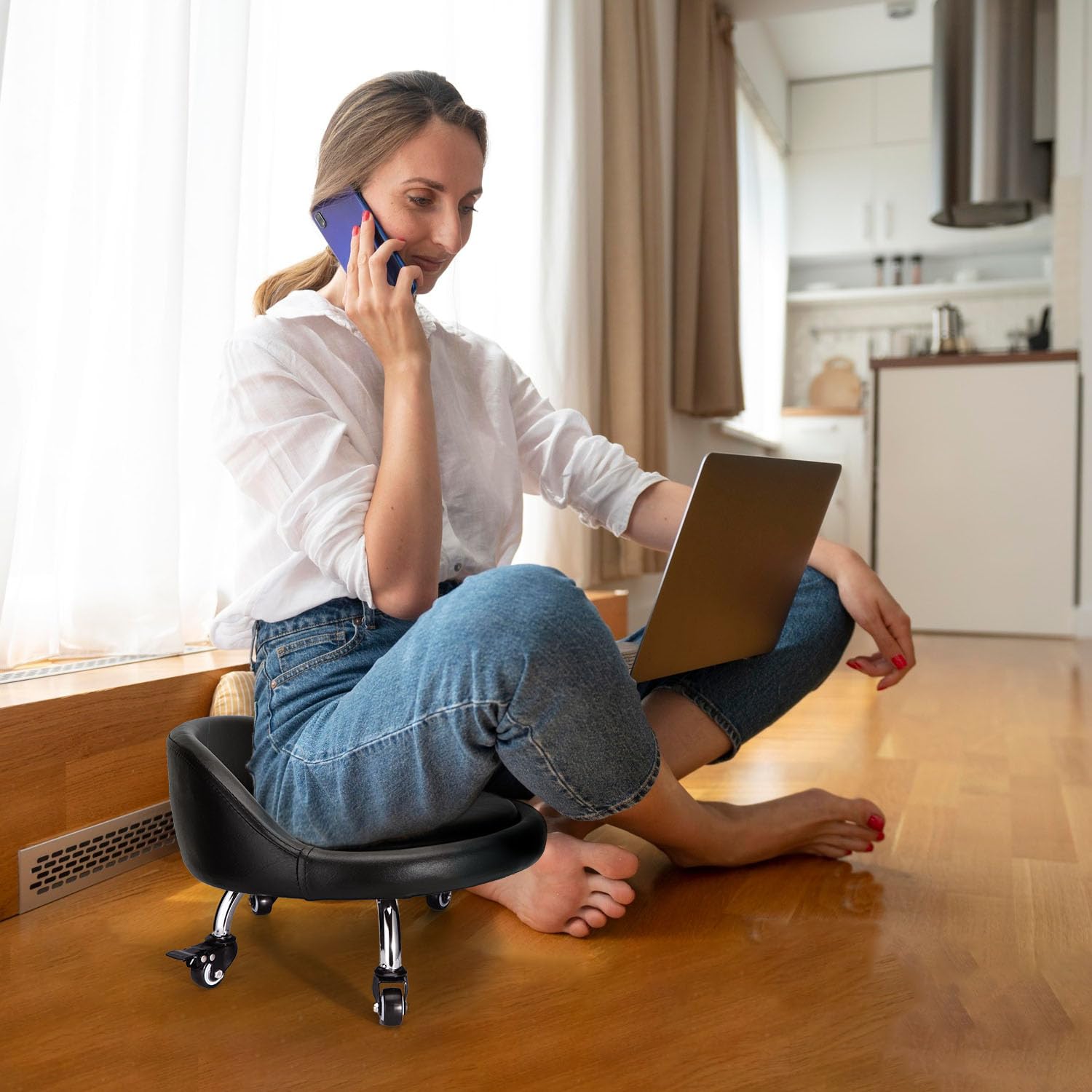LWADALN at a beauty station showing comfortable swivel seating for professionals