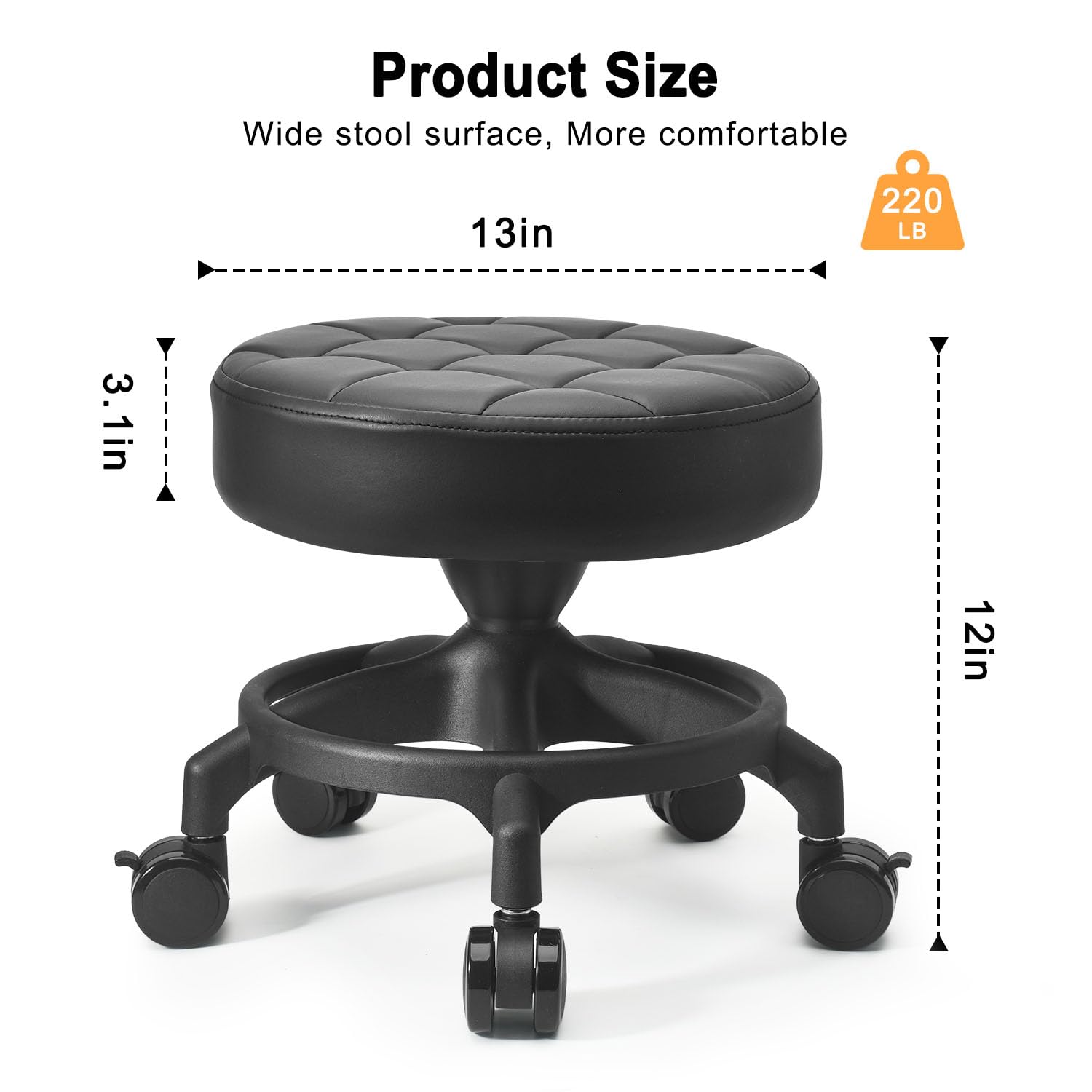 LWADALN close-up of PU leather seat highlighting easy cleaning